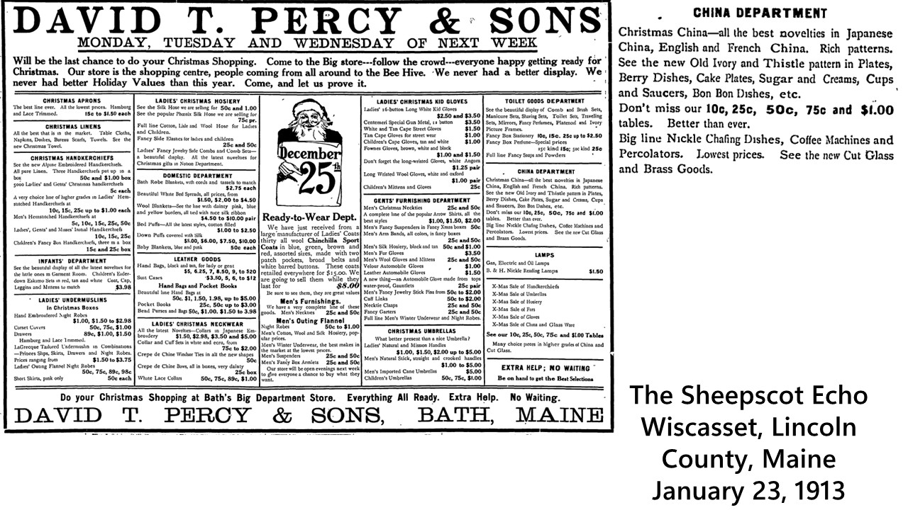David T. Percy & Sons Big Department Store, Bath