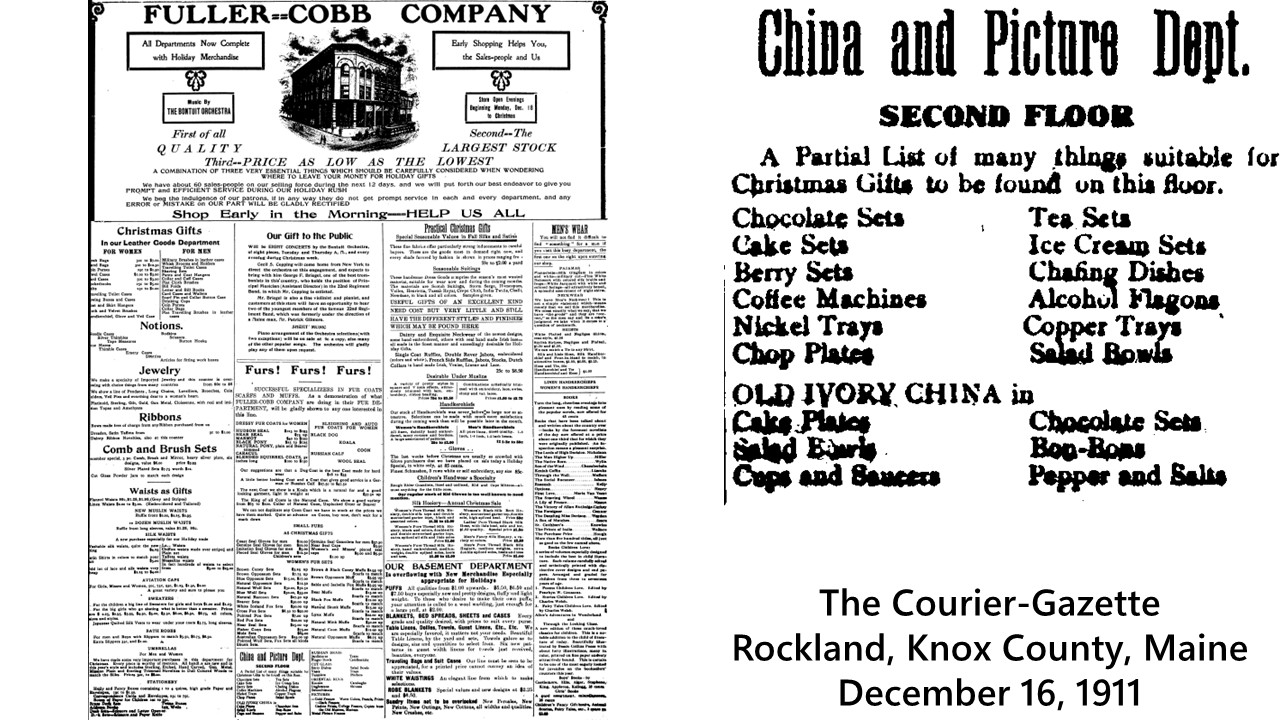 Fuller-Cobb Company, China and Picture Dept., Rockland